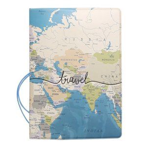 Passport Cover ID Holder Travel Accessories PU Leather Portable Boarding